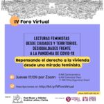 IV FORO VIRTUAL LECTURAS FEMINISTAS DESDE CIUDADES Y TERRITORIOS